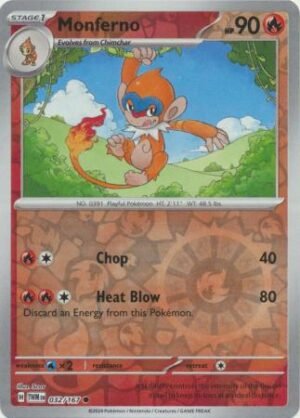 Pokemon TCG - Scarlet & Violet: Twilight Masquerade - 032/167 Reverse Holo Common - Monferno