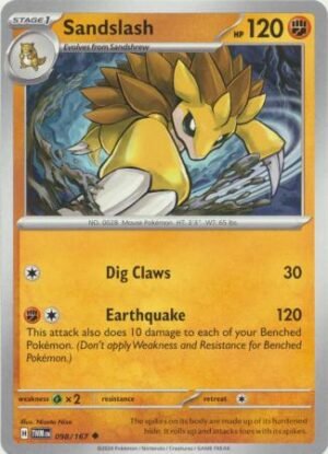 Pokemon TCG - Scarlet & Violet: Twilight Masquerade - 098/167 Uncommon - Sandslash