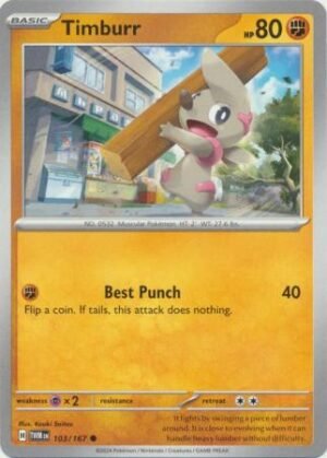 Pokemon TCG - Scarlet & Violet: Twilight Masquerade - 103/167 Common - Timburr