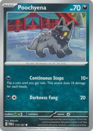 Pokemon TCG - Scarlet & Violet: Twilight Masquerade - 113/167 Common - Poochyena