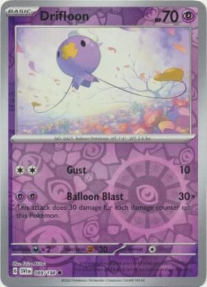 Pokemon TCG - Scarlet & Violet - 089/198 Common Reverse Holo- Drifloon