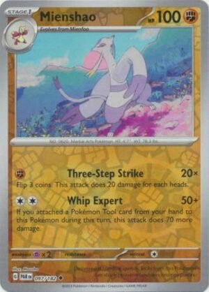 Pokemon TCG - Scarlet & Violet: Paradox Rift - 097/182 Uncommon Reverse Holo - Mienshao