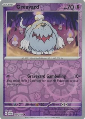 Pokemon TCG - Scarlet & Violet - 104/198 Common Reverse Holo- Greavard