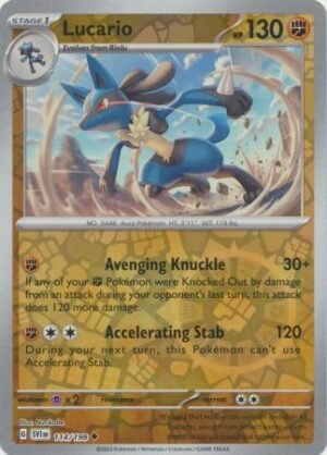 Pokemon TCG - Scarlet & Violet - 114/198 Uncommon Reverse Holo - Lucario