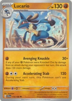 Pokemon TCG - Scarlet & Violet - 114/198 Uncommon - Lucario