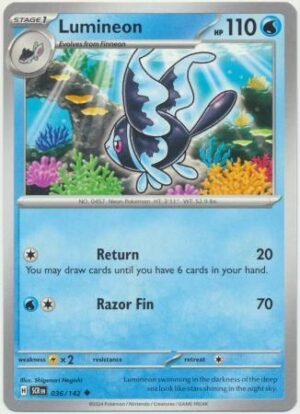 Pokemon TCG - Scarlet & Violet: Stellar Crown - 036/142 Uncommon - Finneon