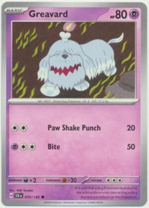 Pokemon TCG - Scarlet & Violet: Stellar Crown - 070/142 Common - Greavard