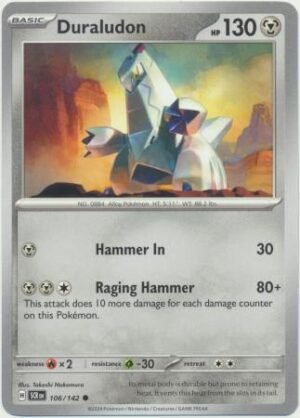 Pokemon TCG - Scarlet & Violet: Stellar Crown - 106/142 Common - Duraludon