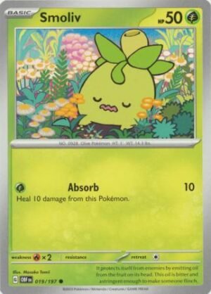 Pokemon TCG - Scarlet & Violet: Obsidian Flames - 019/197 Common - Smoliv