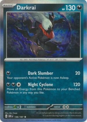 Pokemon TCG - Scarlet & Violet: Obsidian Flames - 136/197 Holo Rare - Darkrai