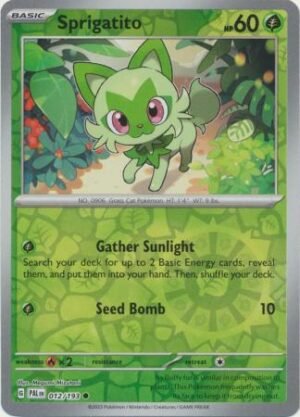 Pokemon TCG - Scarlet & Violet: Paldea Evolved - 012/193 Common Reverse Holo - Sprigatito