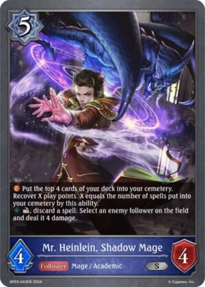SHADOWVERSE EVOLVE - BP03-043EN Mr. Heinlein, Shadow Mage S