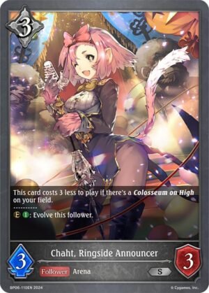 SHADOWVERSE EVOLVE - BP06-110EN Chaht, Ringside Announcer S