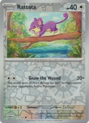Pokemon TCG - Scarlet & Violet 151 - 019/165 Common Reverse Holo - Ratata