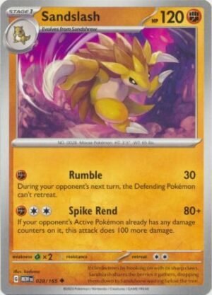 Pokemon TCG - Scarlet & Violet 151 - 028/165 Uncommon - Sandaslash