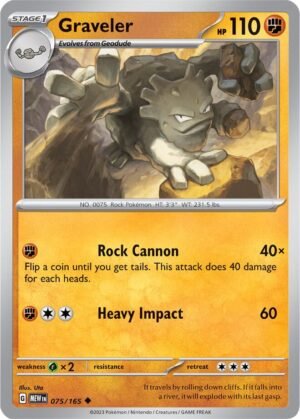 Pokemon TCG - Scarlet & Violet 151 - 075/165 Uncommon - Graveler