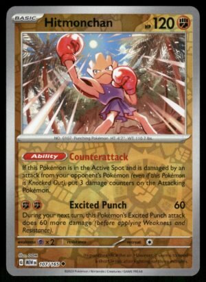 Pokemon TCG - Scarlet & Violet 151 - 104/165 Revere Holo Rare - Hitmonchan