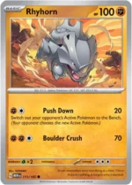Pokemon TCG - Scarlet & Violet 151 - 111/165 Common - Rhyhorn