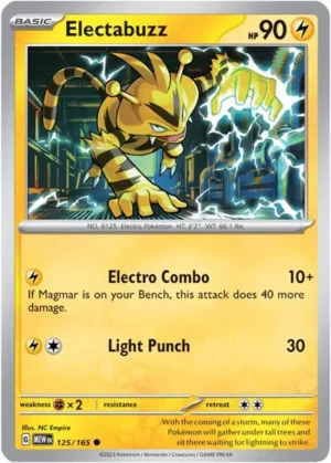Pokemon TCG - Scarlet & Violet 151 - 125/165 Common - Electabuzz