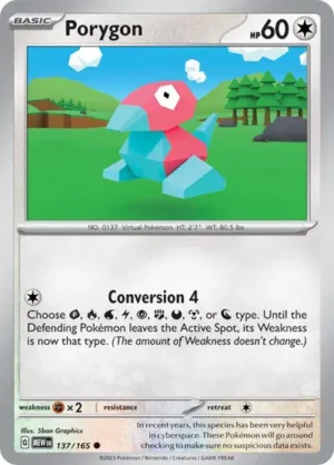 Pokemon TCG - Scarlet & Violet 151 - 137/165 Common - Porygon