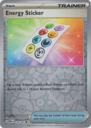 Pokemon TCG - Scarlet & Violet 151 - 159/165 Uncommon Reverse Holo - Energy Sticker