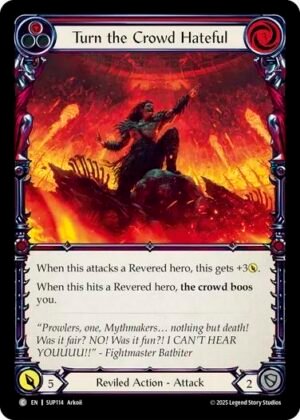 FAB TCG - SUP114 Turn the Crowd Hateful (Red) CRF