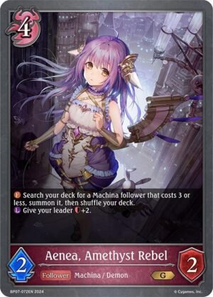 SHADOWVERSE EVOLVE - BP07-072EN Aenea, Amethyst Rebel G