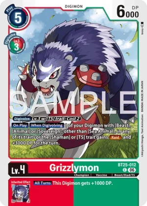 DCG - BT25-012 Grizzlymon C