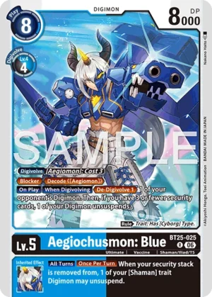 DCG - BT25-025 Aegiochusmon: Blue R