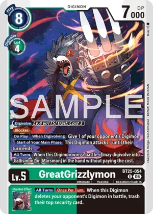 DCG - BT25-054 GreatGrizzlymon R (EN)