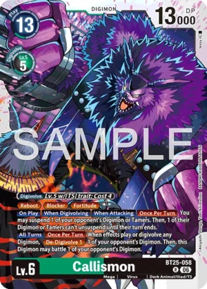 DCG - BT25-058 Callismon R (EN)