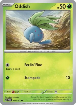 Pokemon TCG - Scarlet & Violet: Obsidian Flames - 001/197 Common - Oddish