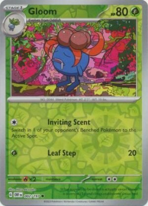 Pokemon TCG - Scarlet & Violet: Obsidian Flames - 002/197 Common Reverse Holo - Gloom