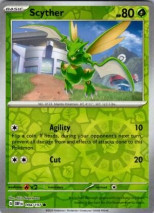 Pokemon TCG - Scarlet & Violet: Obsidian Flames - 004/197 Common Reverse Holo - Scyther