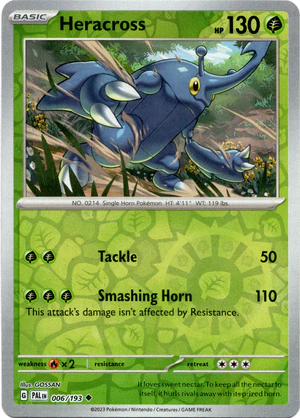 Pokemon TCG - Scarlet & Violet: Paldea Evolved - 006/193 Uncommon Reverse Holo - Heracross