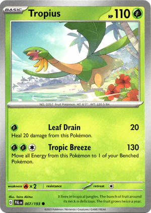 Pokemon TCG - Scarlet & Violet: Paldea Evolved - 007/193 Common - Tropius
