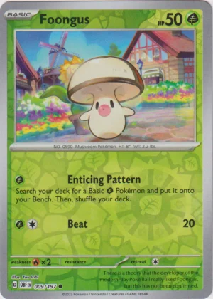 Pokemon TCG - Scarlet & Violet: Obsidian Flames - 009/197 Common Reverse Holo - Foongus