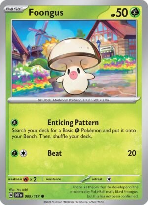 Pokemon TCG - Scarlet & Violet: Obsidian Flames - 009/197 Common - Foongus
