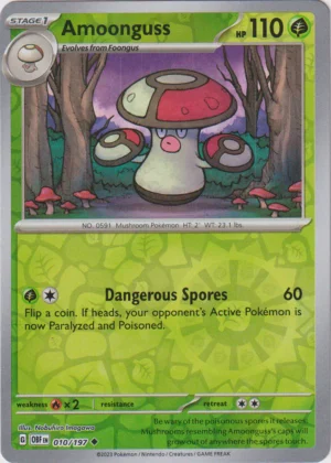 Pokemon TCG - Scarlet & Violet: Obsidian Flames - 010/197 Uncommon Reverse Holo - Amoonguss