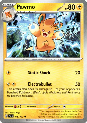 Pokemon TCG - Scarlet & Violet: Paldea Evolved - 075/193 Uncommon - Pawmo