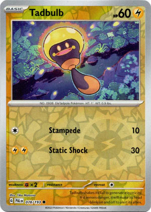 Pokemon TCG - Scarlet & Violet: Paldea Evolved - 078/193 Common Reverse Holo - Tadbulb