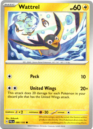 Pokemon TCG - Scarlet & Violet: Paldea Evolved - 080/193 Common - Wattrel