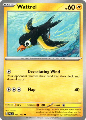 Pokemon TCG - Scarlet & Violet: Paldea Evolved - 081/193 Common - Wattrel