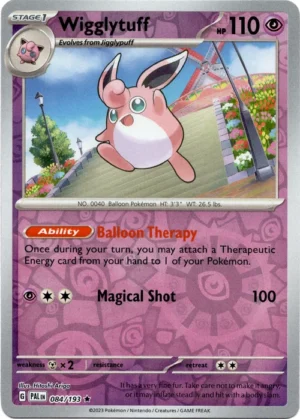 Pokemon TCG - Scarlet & Violet: Paldea Evolved - 084/193 Reverse Holo Rare - Wigglytuff