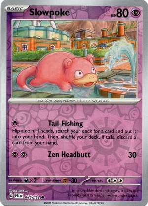 Pokemon TCG - Scarlet & Violet: Paldea Evolved - 085/193 Common Reverse Holo - Slowpoke