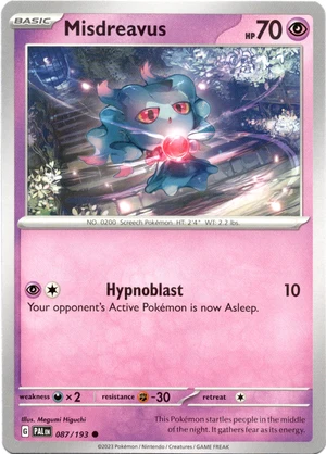 Pokemon TCG - Scarlet & Violet: Paldea Evolved - 087/193 Common - Misdreavus
