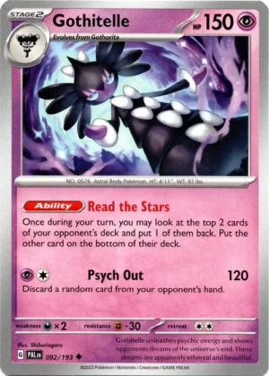 Pokemon TCG - Scarlet & Violet: Paldea Evolved - 092/193 Uncommon - Gothitelle
