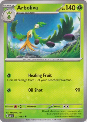 Pokemon TCG - Scarlet & Violet: Obsidian Flames - 021/197 Uncommon - Arboliva