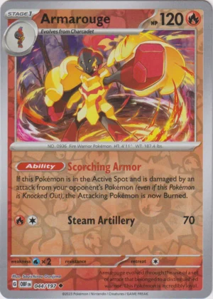 Pokemon TCG - Scarlet & Violet: Obsidian Flames - 044/197 Uncommon Reverse Holo - Armarouge