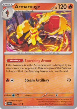 Pokemon TCG - Scarlet & Violet: Obsidian Flames - 044/197 Uncommon - Armarouge